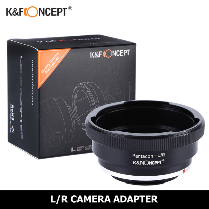 K &amp; F Concept Leica R เลนส์กล้องอะแดปเตอร์แหวน Pentacon 6 3.6 60เลนส์กล้อง KF 100% Original
