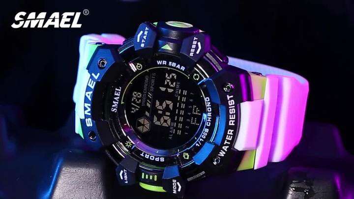 SMAEL Creative Sport Watches Men LED Display Electronic Watch