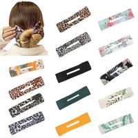 【Creative Dream Works】เครื่องทำขนมปังวงกลมผม Printting Classy Multicolor Cloth Magic Clip French Twist Hairstyle Must-Haves Tool