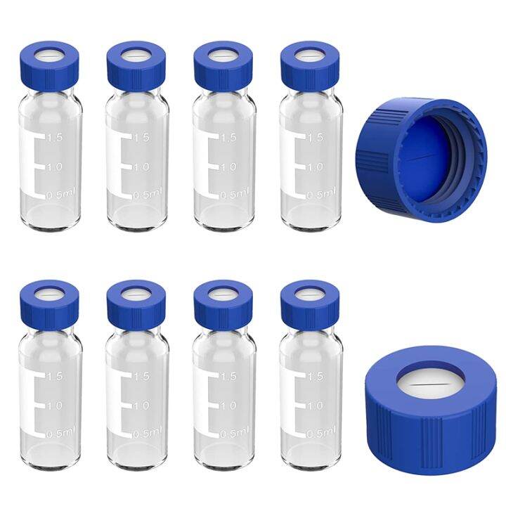 2ml-autosampler-vials-pack-of-100-hplc-vials-9-425-vials-with-blue-screw-caps