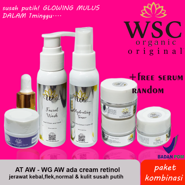 Wsc Organic Paket Skincare Wsc Organik Untuk Untuk Kulit Jadi Putih Dan ...