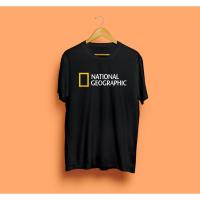 เสื้อแฟชั่น แฟชั่นเสื้อยืด National Geographic โลโก้สถานีโทรทัศน์ Natgeo Society ใหม่เสื้อยืดสีดำ