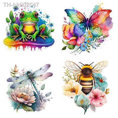 ✻ T313 Beautiful flowers and ButterflyFrog Dragonfly Wall Sticker Bathroom Toilet Decor Living Room Cabinet Refrigerator Decals