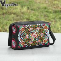 【CC】 Womens Embroidered Flowers Crossbody Ladies Luxury Large Capacity Handbags Purse Female Shoulder