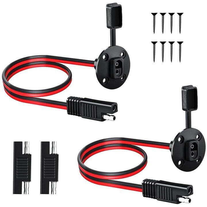 SAE Power Socket Side Wall Port 10AWG Solar Panel Flush Mount Connector