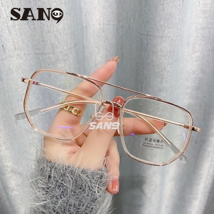 hunshipengshengshangmao-เปลี่ยนเลนส์ได้-cod-san9-แว่นตากันแดด-เลนส์โพลีกอนคู่-สไตล์ย้อนยุค-ป้องกันแสงสีฟ้า-สําหรับผู้ชาย-และผู้หญิง