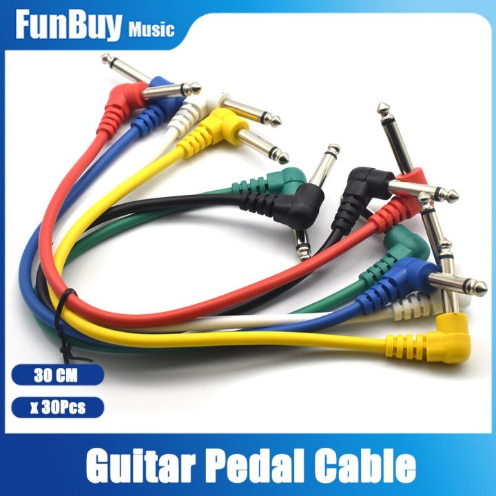 30pcs-guitar-effect-pedal-cable-30cm-guitarra-patch-cable-angled-for-guitar-effect-pedal-guitar-parts-amp-accessories