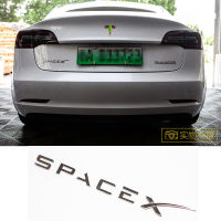 New Space X Sticker For Tesla Model 3 2022 Accessories Letters Tail Letter Label For Tesla Model Y S Dual Model3 Car Logo