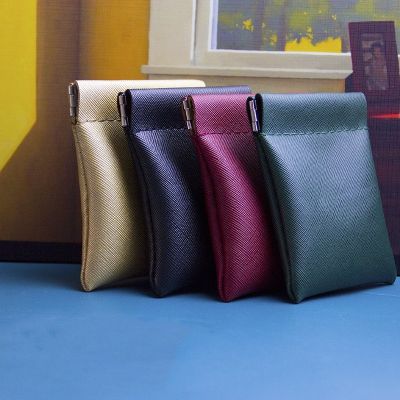 【CW】▧  Men Pu Leather Coin Purse Small Short Wallet Credit Card Holder for Kids Money Change Earbuds