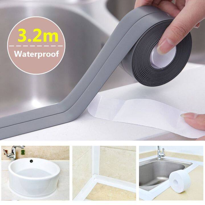 PETIBAG 3.2m Self Adhesive Bathroom Kitchen Wall Corner Sink Edge Seal ...