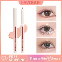 Favogue ปากกาอายแชโดว์6สีประกายมุกบริสุทธิ์ปากกาที่ขยายตัวไหมขี้เกียจอายแชโดว์ระยิบระยับแท่งอายแชโดว์