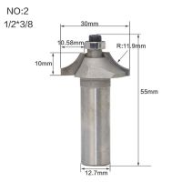 1/2 Shank Router สำหรับไม้ทังสเตนคาร์ไบด์เครื่องตัด Bit Arden ตาราง Edge Router Bit Prrofessional เกรดงานไม้เครื่องมือ