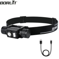 BORUiT HP500 Powerful LED Headlamp L2 Type-C Rechargeable 18650 Headlight Waterproof Head Torch Fishing Hunting Lantern