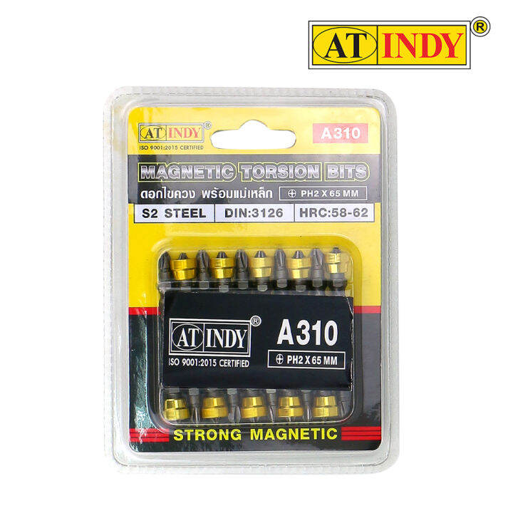 at-indy-magnetic-torsion-bits-ดอกไขควง-พร้อมแม่เหล็ก-10ชิ้น-แพ็ค-a310