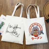 【ACD】   Totoro Studio Ghibli Miyazaki Hayao Shopper Bag Anime Bags Cartoon Print Shopping Bags Eco Canvas Tote Bag Pacakge Beach HandBag