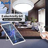 KaiS 100W 200W 300W ไฟเพดาน โคมไฟติดเพดาน โคมไฟติดเพดาน LED Solar Ceiling Light ไฟเพดานโซลาเซล ไฟโซล่าเซลล์ ปรับได้  ห้องที่เหมาะสม ห้องนอน ห้องครัว ห้อง