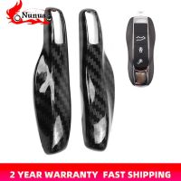 shangdjh 1 Pair Car Remote Key Case Cover Shell Carbon Fiber Chrome Color For Porsche Cayenne Macan 911 Boxster Cayman Panamera