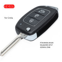 【♀】 islwpi Keyecu Flip Key Fob 433MHz ชิป ID46 Hyundai Creta 2016-2017 P /N: 95430-A0100