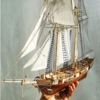 Scale Assembling Building Kits Ship Model Wooden Sailboat Toys Harvey Sailing Model Assembled Wooden Kit DIY Ship Model Gift