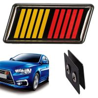 1 Pc Red/Yellow/Black Car Auto Front Grille Mount Emblem Badge Car Decals Decor For RALLIART Lancer Evolution