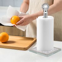 Crystal Craft Kitchen Roll Paper Towel Holder Bathroom Tissue Vertical Stand Napkins Rack Home Kitchen Toilet Roll Storage Rack Bathroom Counter Stora