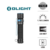 Đèn pin OLIGHT WARRIOR MINI 2 BLACK Sử dụng LED hiệu suất cao độ sáng 1750 lumen 220m sạc nam châm đuôi pin 18650 3500mAh (kèm theo) Đèn Đèn pin