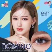 (COD) คอนแทคเลนส์ Contactlens แนวธรรมชาติ รุ่น Domino สายตา+ปกติ Prettydoll 0.00 ถึง - 6.00 เลนส์นิ่มใส่สบายตา แถมตลับ