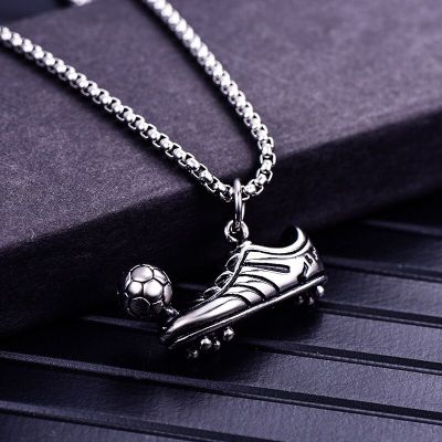 【CW】Wukaka Hip hop football shoe Pendant mens necklace Chain for Boy Pendants Punk Necklaces Man Jewelry