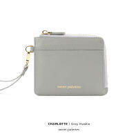 Sweet Palettes กระเป๋าหนังแท้ Charlotte Pouch Grey Huskie