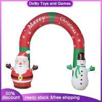 Dolity 8ft Inflatable Christmas Arch ไฟกระพริบสำหรับ Xmas Garden Layout Props