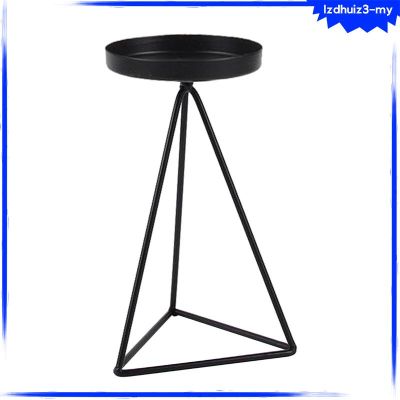 Gemgem Loey Geometric Tealight Holder Fragrance Lamp Stand for Table Decor Metal Votive Candle Centrepiece for Shelf Decor