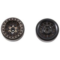 4Pcs RC Car 1.0 Plus Wheel Rim Brass Wheel Rim and Wheel Hex Hub Adapter for TRX4M 1/18 RC Crawler Car Upgrade Parts