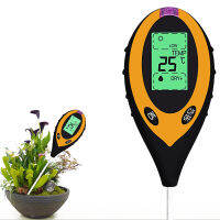 4 In 1พร้อม Blacklight Sunlight Tester Digital Soil PH Tester จอแสดงผล LCD Plant Soil Tester Kit อุปกรณ์สวนเครื่องมือ