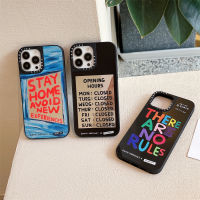 《Kiki》Case.tify High-end Mirror Phone case for iphone 14 14plus 14pro 14promax 13 13pro 13promax High quality shockproof hard casing shell 12 12pro 12promax 11 OFFICIAL Creative picture frame positive text pattern men girl New Design ins popular 3 Colors