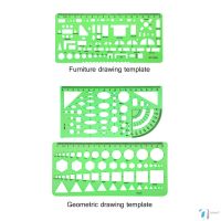 6 Pcs Architect Multi Purpose Drawing Template Set House Plan Interior Design and Furniture Drafting Tool Ruler