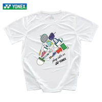 เสื้อแนววัยรุ่นแบดมินตัน Yonex 2023ใหม่เกาหลีใต้แขนกางเกงขาสั้นสตรีแห้งเร็วเสื้อกีฬาระบายอากาศชุดออกกำลังกายระบายอากาศซึมซับเหงื่อ