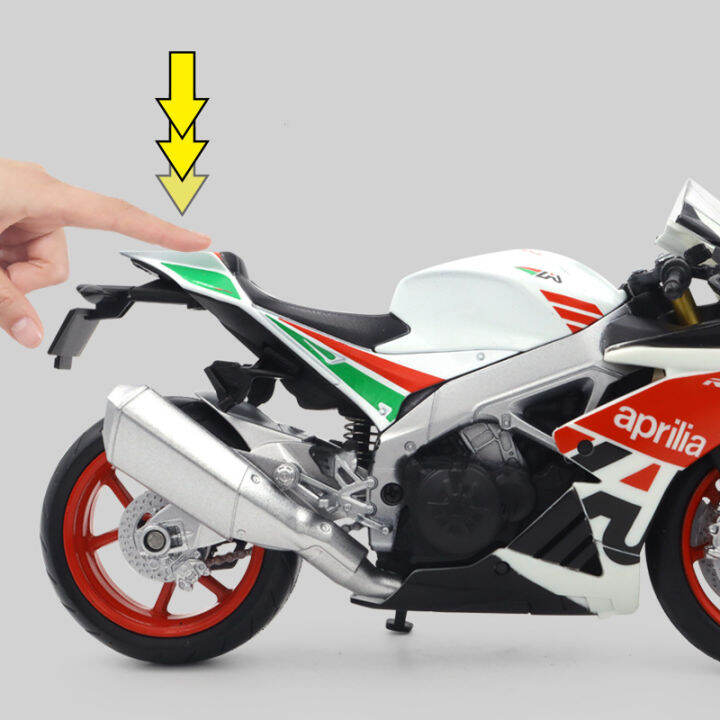 ใหม่112-aprilia-rsv4-rr1000โลหะผสม-die-cast-รถจักรยานยนต์รุ่นรถของเล่นคอลเลกชัน-autobike-shork-absorber-off-road-autocycle-ของเล่นของขวัญ