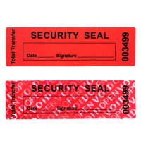 Red Tamper Proof Stickers Non Transfer Security Warranty void Labels/ Stickers/ Seals with Serial Numbers for Reusable Package Stickers Labels