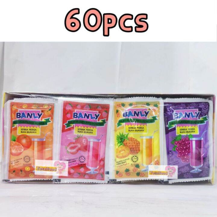 Banly Serbuk Buah-Buahan fruits flavour powder 60pcs | Lazada