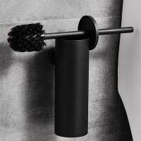 Toilet Brush 304 Stainless Steel Cylindrical Brushed Vertical Wall-Mounted Bathroom Toilet Cleaning Supplies