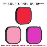 3pcs Diving Filter Red Pink Purple Filters for WAN LIN Store Gopro12 11 10 9 8 Waterproof Case