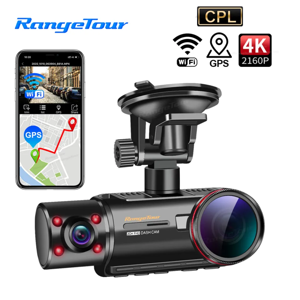 4K 2160P Car DVR D30H Dash Camera Support WiFi GPS Front and Cabin