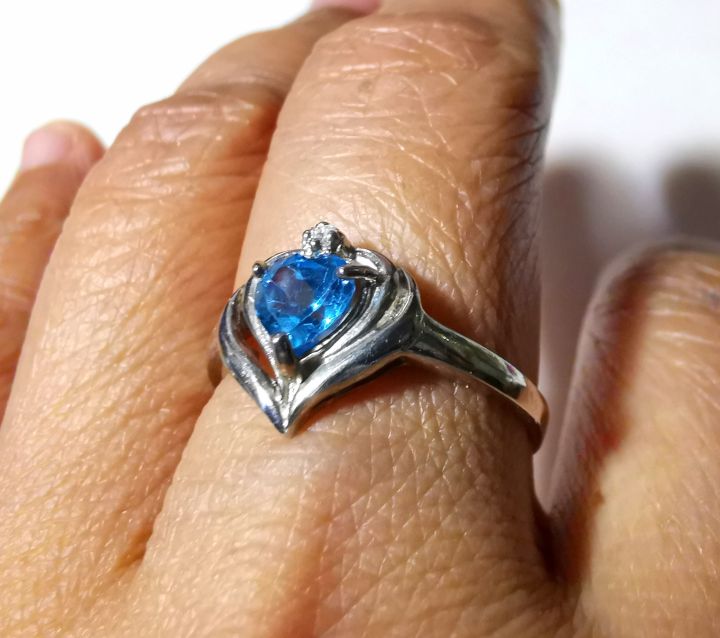 แหวนพลอยแท้-สไตล์-office-jewelry-แหวนพลอยบลูโทพาส-blue-topaz-น้ำร้อย-เรือนเงินแท้-925-ไซส์-55