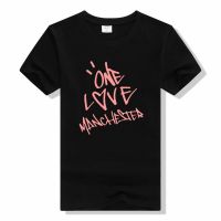 เสื้อยืดคอกลมแขนสั้นcrew neckเสื้อยืดแขนสั้น พิมพ์ลาย ariana grande Harajuku One Love Manchester 90s สไตล์ฮิปฮอป สําหรับผู้ชายS-XXXXL S-5XL