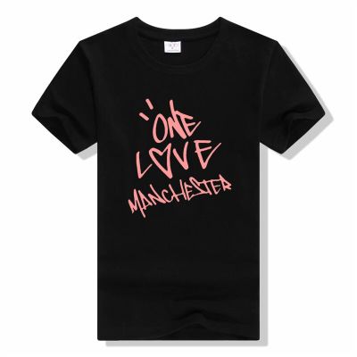 【New】เสื้อยืดแขนสั้น พิมพ์ลาย ariana grande Harajuku One Love Manchester 90s สไตล์ฮิปฮอป สําหรับผู้ชาย