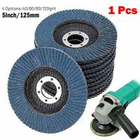 1pc 125mm 5inch Sanding Wheel Flap Polishing Disc Grinding Wheel Blade Angle Grinder Sanding Tool 13000 Rpm 40/60/80/120 Grit Cleaning Tools