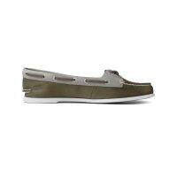 ōSperry รุ่น AO Skimmer รองเท้าลำลองหนัง ผู้หญิง สี OliveGrey - STS85365