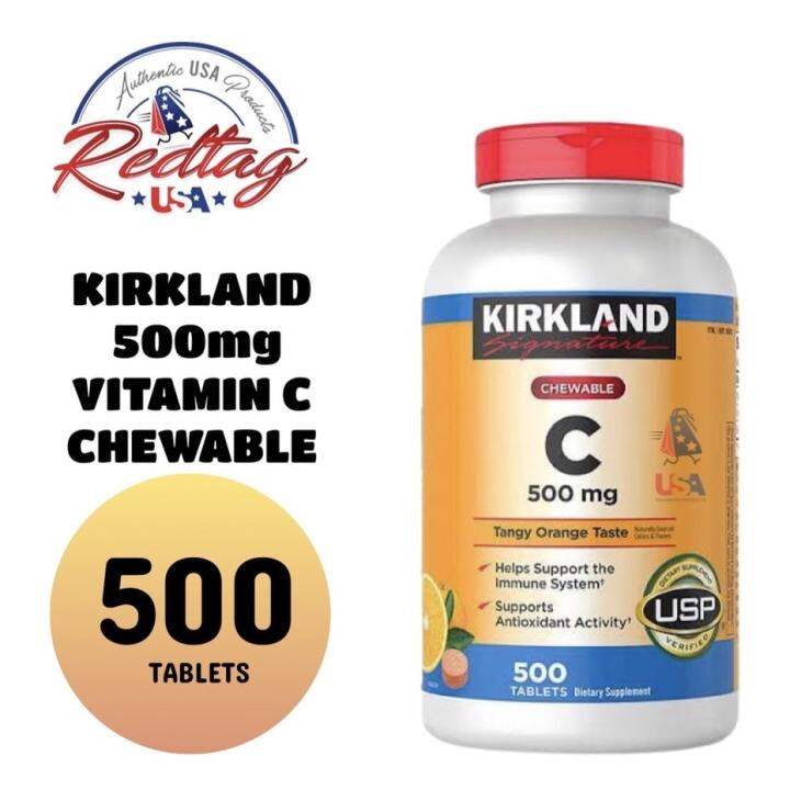 ORIGINAL Kirkland Signature Chewable Vitamin C 500mg, 500 Tablets