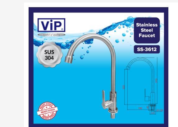 VIP STAINLESS STEEL SUS304 kitchen faucet paip sinki dapur paip sinki ...