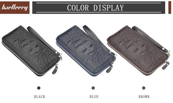 กระเป๋าสตางค์-ใบยาวลายหนังจระเข้-crocodile-wallet-พร้อมส่งทันที